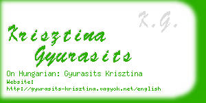 krisztina gyurasits business card